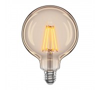 Лампа LED V-Filament-Amber-G125, 4W, E27, 2200K, 400Lm 21-47-17 Velmax