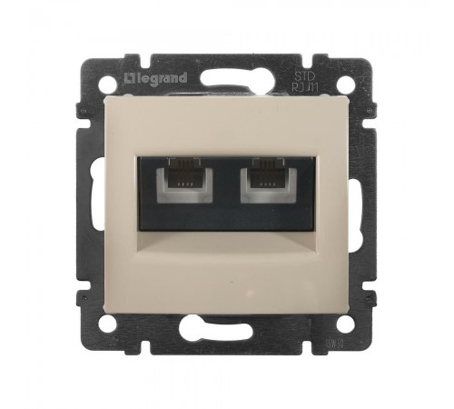 Legrand Valena Classic Розетка телефонна 2 пости Алюміній 774339