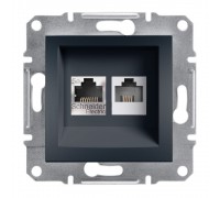 Schneider ASFORA РОЗЕТКА КОМП+ТЕЛ А Антрацит EPH4900171
