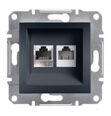 Schneider ASFORA РОЗЕТКА КОМП+ТЕЛ А Антрацит EPH4900171