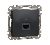 Розетка комп'ютерна Sedna Design Schneider Electric чорний RJ45 кат. 5е UTP SDD114451