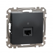 Розетка комп'ютерна Sedna Design Schneider Electric чорний RJ45 кат. 5е UTP SDD114451