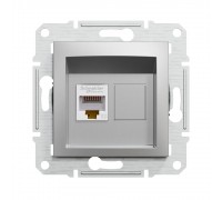 Розетка комп'ютерна Schneider Electric Asfora алюміній RJ-45 UTP 5E EPH4300161
