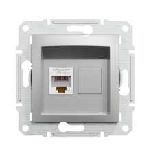 Розетка комп'ютерна Schneider Electric Asfora алюміній RJ-45 UTP 5E EPH4300161