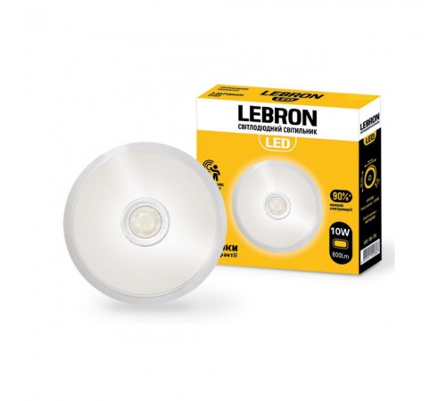LED світильник з датчиком руху круглий L-WLR-S 10W 155mm 4100K 800Lm 15-36-43 Lebron LED світильник з датчиком руху круглий L-WLR-S 10W 155mm 4100K 800Lm 15-36-43 Lebron