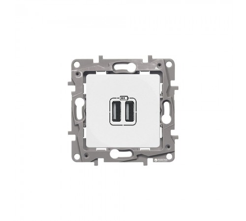 Legrand ETIKA Розетка для зарядки 2хUSB Білий 672294