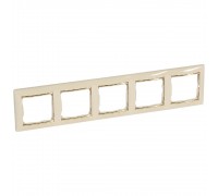 Legrand Valena Classic Рамка 5 постів Слонова кістка золотий штрих 774155