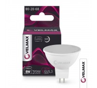 Лампа LED V-MR16 8W 220V GU5.3 4100К 720Lm. лінза 21-14-54