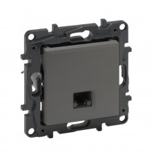 Розетка комп'ютерна Legrand Niloe Step RJ45 CAT5e UTP сталь 863459