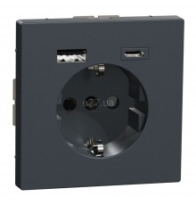 Schneider Merten D-Life РОЗЕТКА 16 A USB A+C 3 A, Антр MTN2367-6034