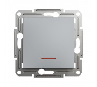 Вимикач Schneider Electric Asfora сталь одноклавішний внутрішній з підсвіткою EPH1400162