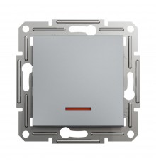 Вимикач Schneider Electric Asfora сталь одноклавішний внутрішній з підсвіткою EPH1400162