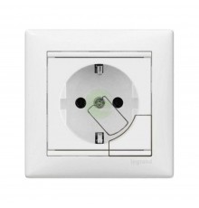 Legrand Valena Classic Pозетка 2К+З з механізмом виштовкування вилки Білий 774394