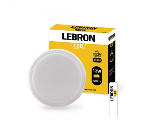 LED світильник L-WLR-R 12W 4100K 1050Lm IP65 15-37-31 Lebron