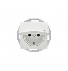 BERKER S.x/B.x механізм Розетка з з/к кришка зах.контактів 16А/250В пол.білий мат. 47441909