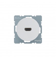 BERKER R.x механізм HDMI-розетка підключення сзаду під кутом 90град. пол.білий 3315432089