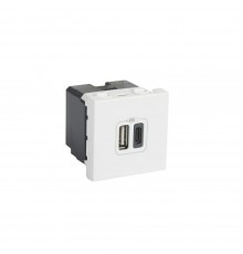 Legrand MSC Розетка USB-C+A 3A 2M Біл 077592