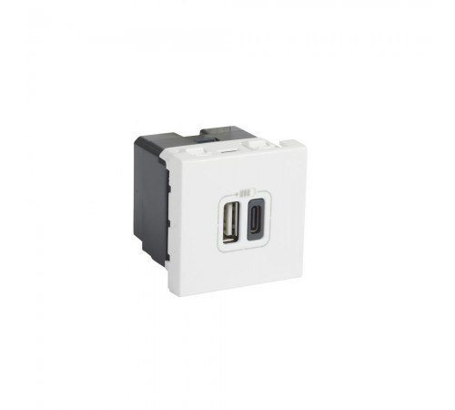 Legrand MSC Розетка USB-C+A 3A 2M Біл 077592 Legrand MSC Розетка USB-C+A 3A 2M Біл 077592