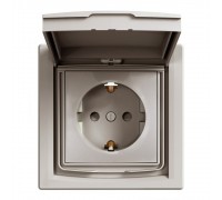 Schneider ASFORA РОЗЕТКА З З/К З ЗАХ ШТР IP44 бронза EPH3100369