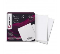 LED світильник квадратний VELMAX V-UPS, 36W, ПАНЕЛЬ, 595X595MM, 6200K, 3200LM, З БЛОКОМ ЖИВЛЕННЯ 25-24-16 Velmax