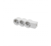 Колодка Legrand 3х2К+З з заземленнм 3 гнізда білий/сірий 694573