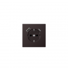 JUNG LSx-механізм Розетка SCHUKO® з USB-інтерфейсом алюміній Dark AL1520-15CAD-L