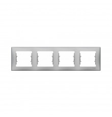 Рамка Schneider Electric Sedna алюміній 4-кратна горизонтальна SDN5800760