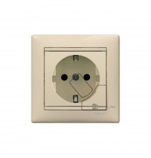 Legrand Valena Classic Pозетка 2К+З з механізмом виштовкування вилки Слонова кістка 774395