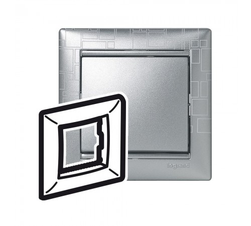 Legrand Valena Classic Рамка 1 пост Алюміній модерн 770341 Legrand Valena Classic Рамка 1 пост Алюміній модерн 770341