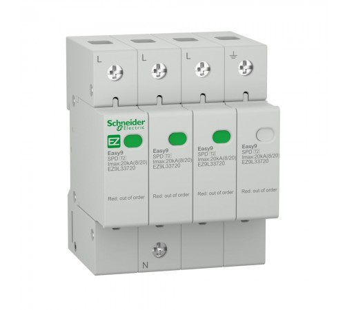 Пристрій захисту від імпульсної напруги 3Р+N/20кА/10кА/1,3кВ SCHNEIDER ELECTRIC (C1) EZ9L33720