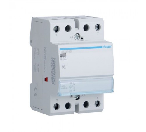 Контактор Hager безшумний 40A 2НВ 230В ESC240S Контактор Hager безшумний 40A 2НВ 230В ESC240S