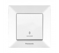 Вимикач Panasonic Arkedia Slim білий одноклавішний прохідний з підсвіткою WNTC00042WH-UA