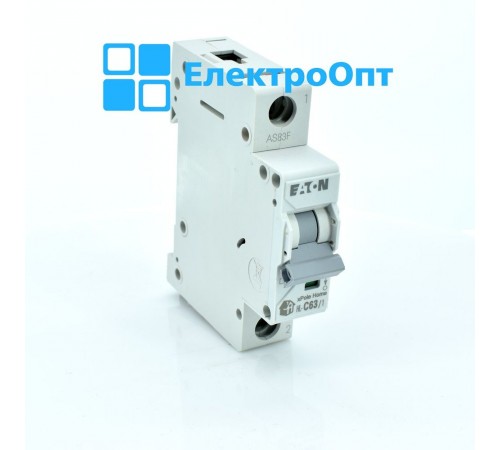 Автоматичний вимикач EATON 1p, 4,5 кА HL-C63/1