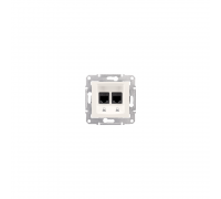Schneider SEDNA Розетка комп. подвійна RJ-45 внутр. 5Е "SEDNA" сл.к. (C1) сл.кістка SDN4400123