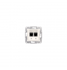 Schneider SEDNA Розетка комп. подвійна RJ-45 внутр. 5Е "SEDNA" сл.к. (C1) сл.кістка SDN4400123