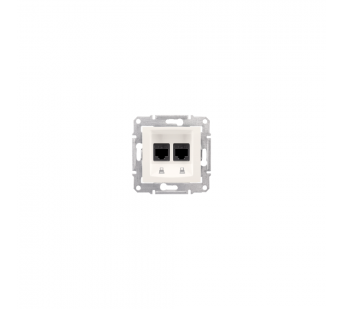 Schneider SEDNA Розетка комп. подвійна RJ-45 внутр. 5Е "SEDNA" сл.к. (C1) сл.кістка SDN4400123