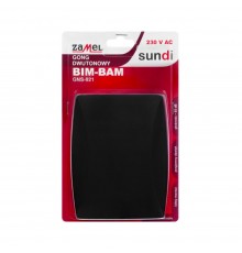 Дверний дзвінок Zamel Gong двотональний BIM-BAM GNS-921 black