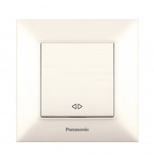 Вимикач Panasonic Arkedia Slim кремовий одноклавішний перехресний WNTC00052BG-UA