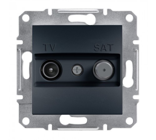 Schneider ASFORA РОЗЕТКА TV-SAT ПРОХ 8дБ антрацит EPH3400371 Schneider ASFORA РОЗЕТКА TV-SAT ПРОХ 8дБ антрацит EPH3400371