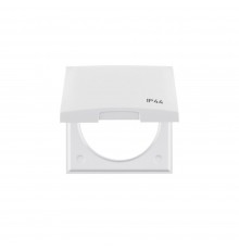 BERKER Integro Рамка 1Х з кришкою з написом IP44 пол.білий 918282599