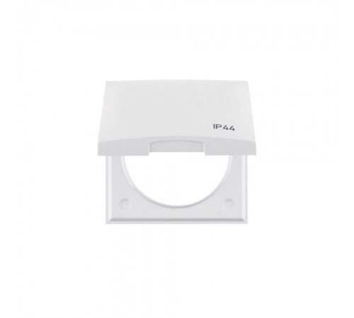 BERKER Integro Рамка 1Х з кришкою з написом IP44 пол.білий 918282599