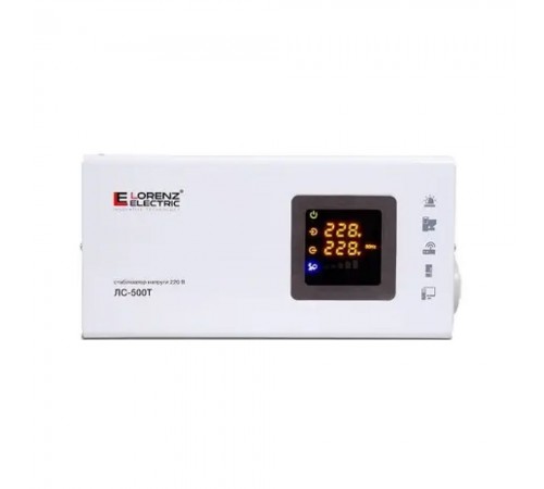 Стабілізатор напруги Lorenz Electric 500ВА/500Вт вх.100-260В вих.220В +/-8% ЛС-500Т Стабілізатор напруги Lorenz Electric 500ВА/500Вт вх.100-260В вих.220В +/-8% ЛС-500Т