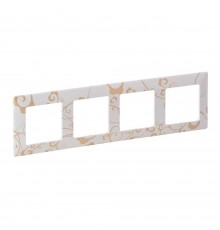 Legrand Valena LIFE Рамка 4 пости Ампір Білий 754104