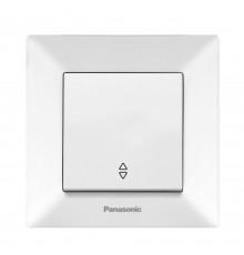 Вимикач Panasonic Arkedia Slim одноклавішний прохідний білий WNTC00032WH-UA