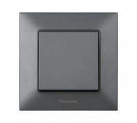 Вимикач Panasonic Arkedia Slim димчастий одноклавішний WNTC00012DG-UA