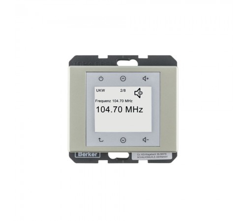BERKER Arsys механізм Radio Touch без спікера сталевий лак 28840004 BERKER Arsys механізм Radio Touch без спікера сталевий лак 28840004