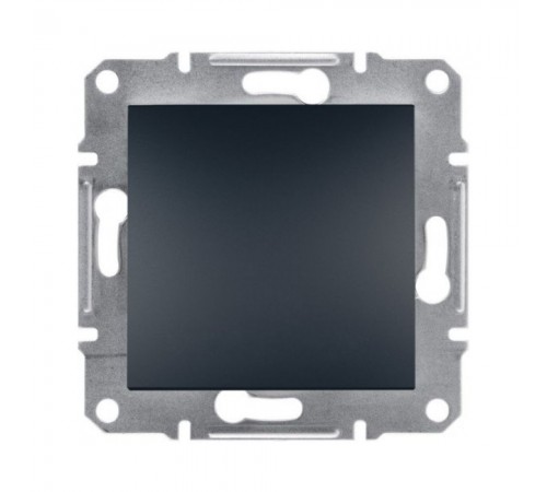 Вимикач кнопковий Schneider Electric Asfora антрацит двоклавішний самозажимний EPH0700171