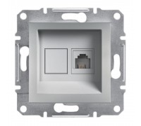Schneider ASFORA РОЗЕТКА ТЕЛ-НА 4 КОНТ алюміній EPH4100161