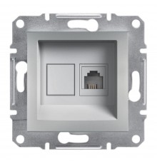 Schneider ASFORA РОЗЕТКА ТЕЛ-НА 4 КОНТ алюміній EPH4100161