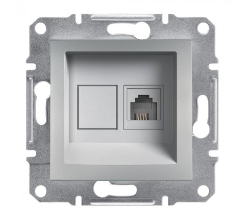 Schneider ASFORA РОЗЕТКА ТЕЛ-НА 4 КОНТ алюміній EPH4100161 Schneider ASFORA РОЗЕТКА ТЕЛ-НА 4 КОНТ алюміній EPH4100161